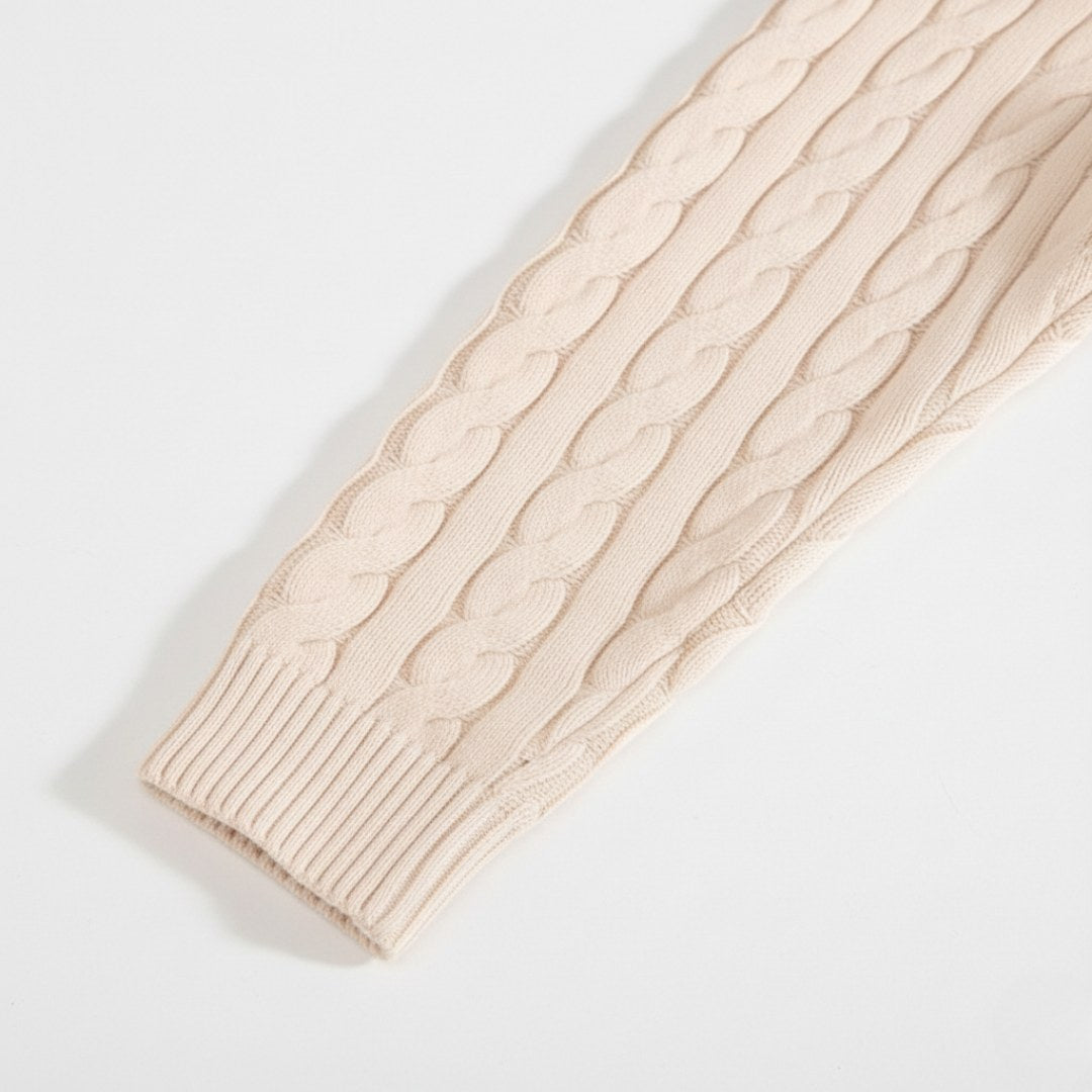 Julia — Cable Knit Sweater for Women with Zipper (3)