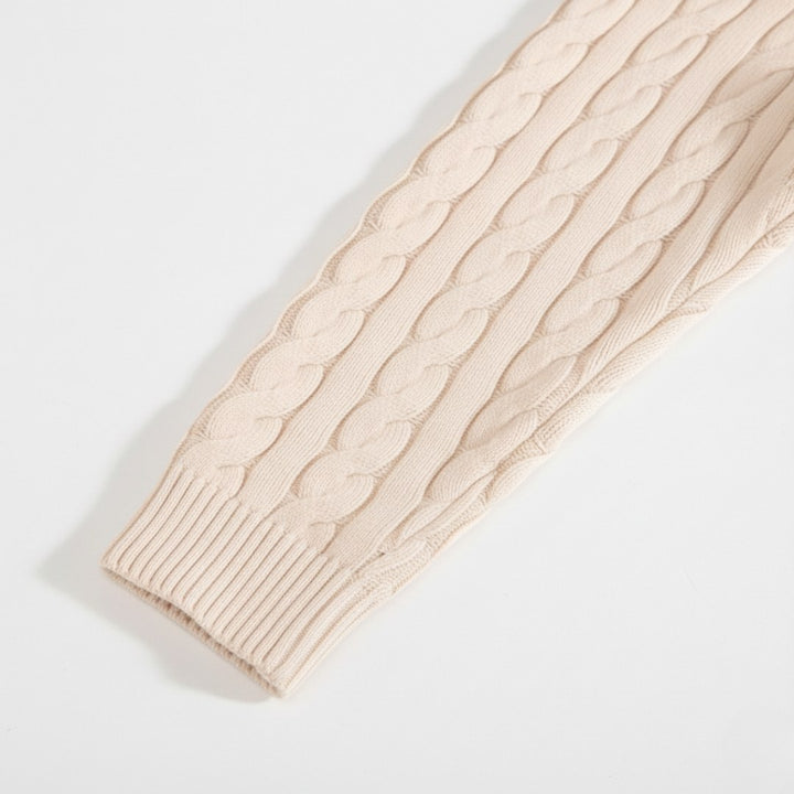 Julia — Cable Knit Sweater for Women with Zipper (3)