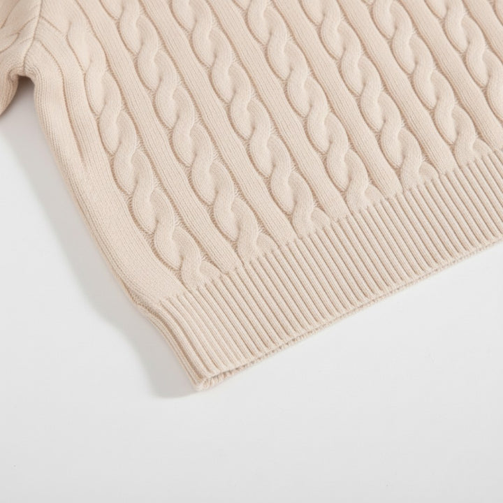 Julia — Cable Knit Sweater for Women with Zipper (4)
