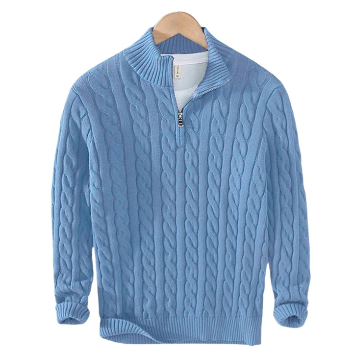 Julia — Cable Knit Sweater for Women with Zipper (5)