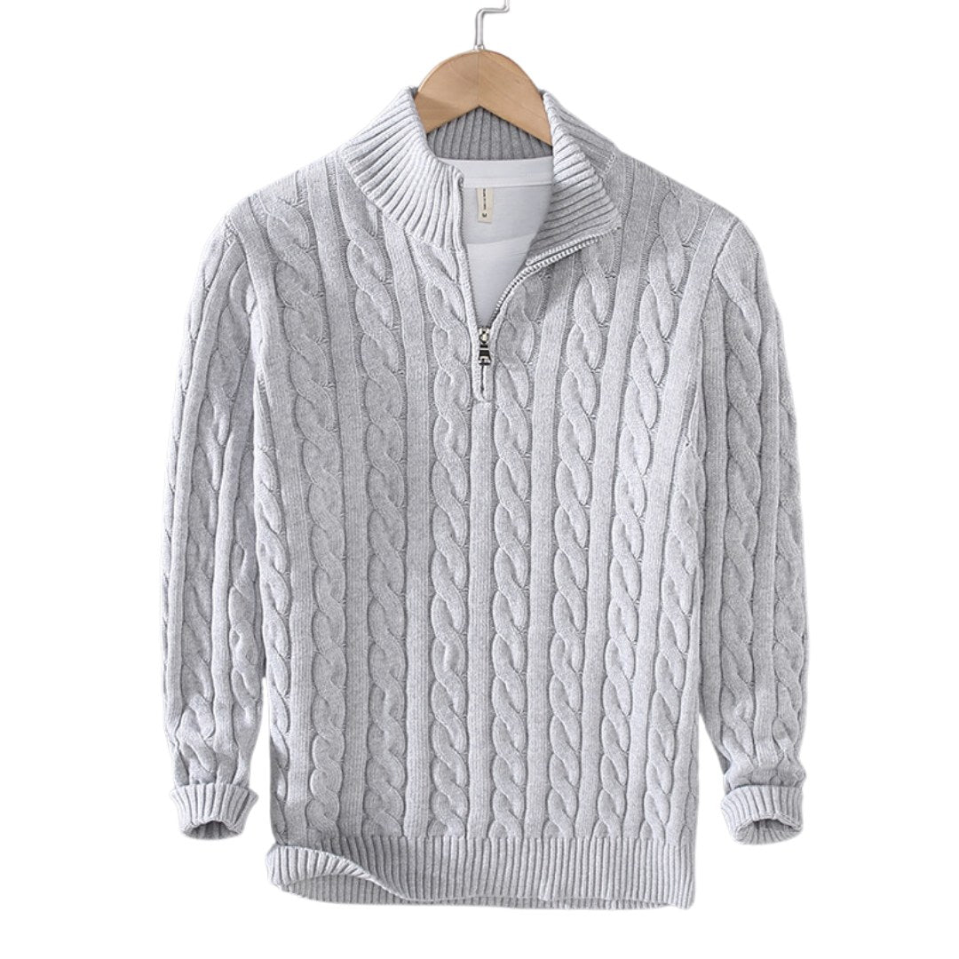 Julia — Cable Knit Sweater for Women with Zipper (6)
