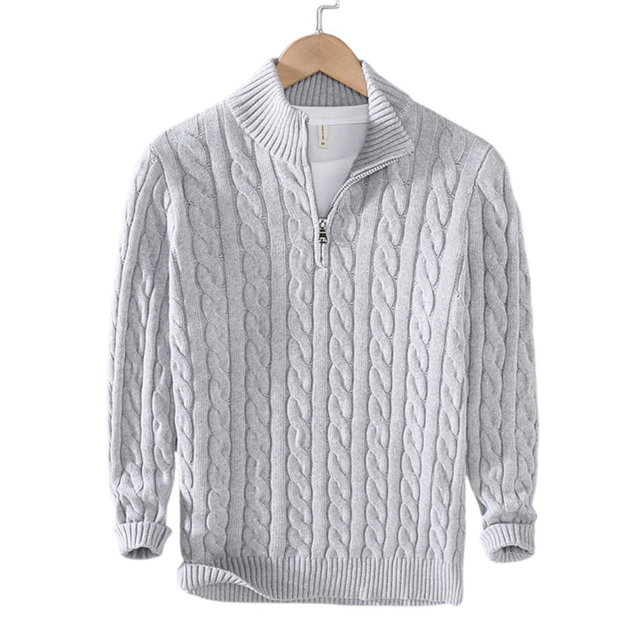 Julia — Cable Knit Sweater for Women with Zipper (6)