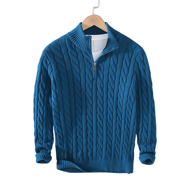 Julia — Cable Knit Sweater for Women with Zipper (8)