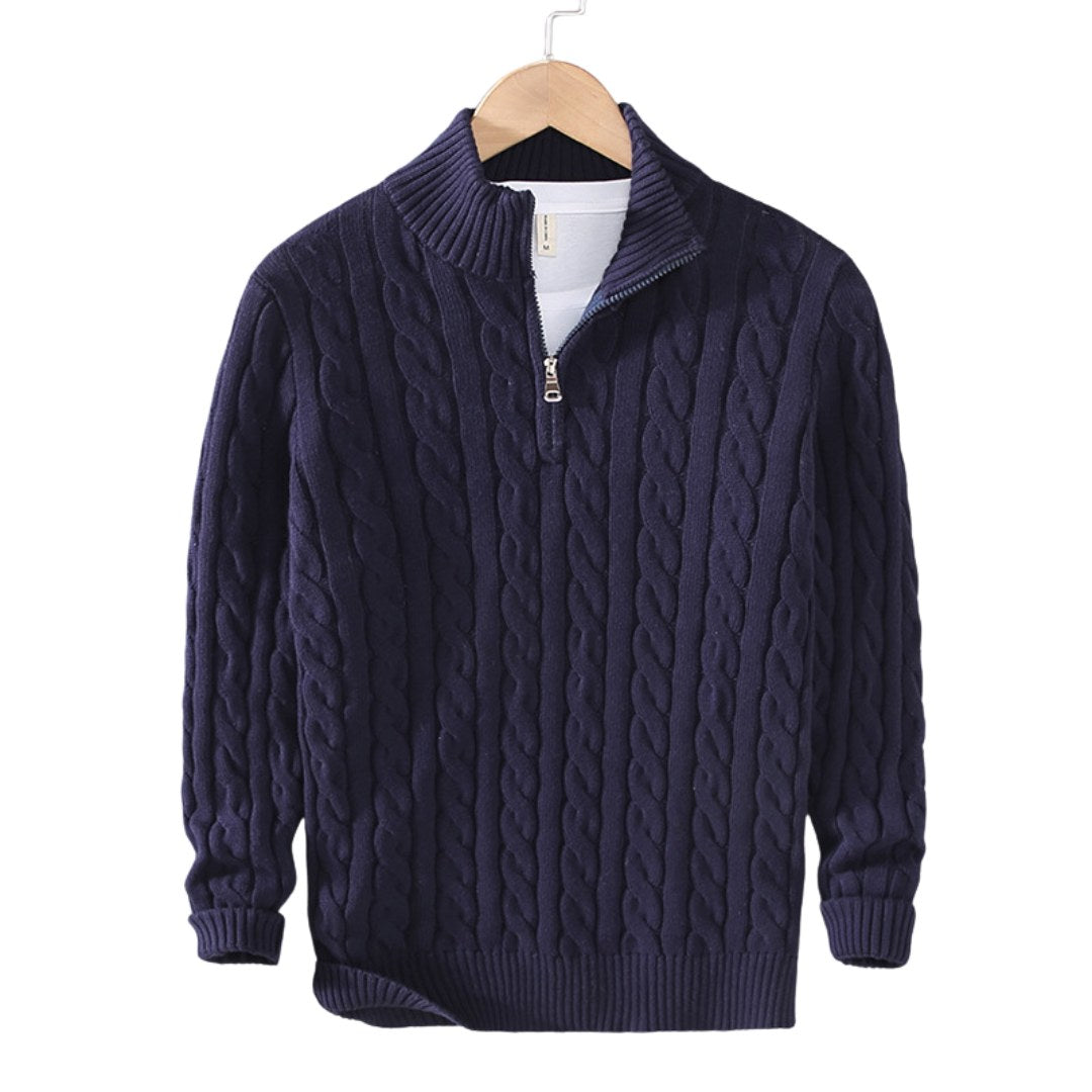Julia — Cable Knit Sweater for Women with Zipper (9)