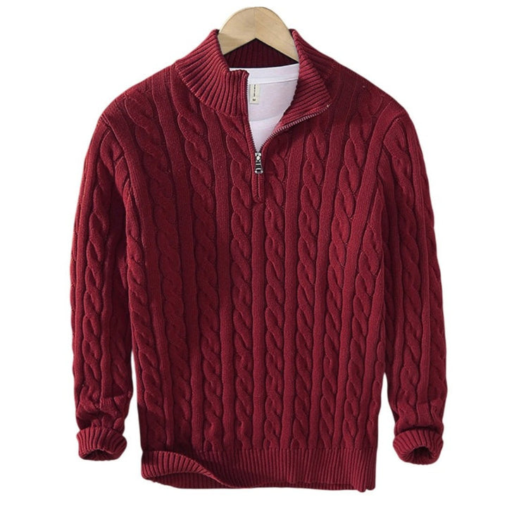 Julia — Cable Knit Sweater for Women with Zipper (10)