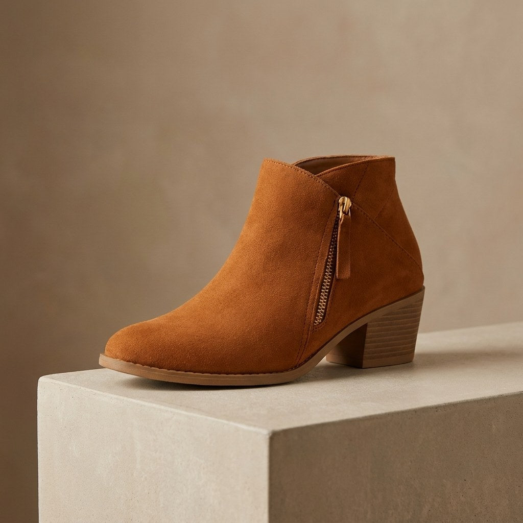 Juno — Heeled Ankle Boots for Women with Zipper