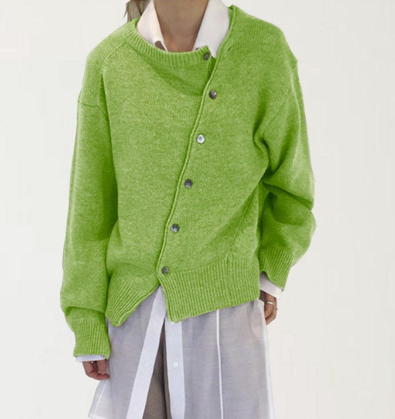 Kelly — Button Sweater for Women with Shirt Collar