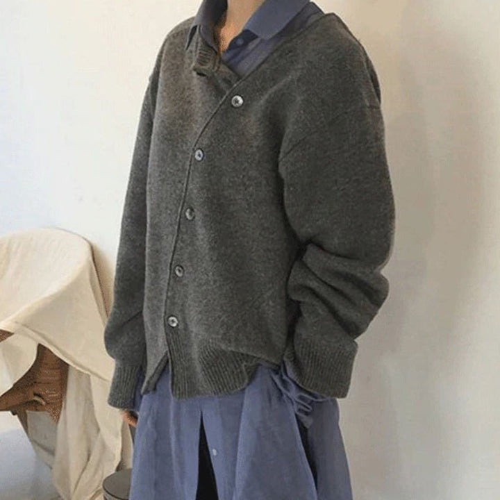 Kelly — Button Sweater for Women with Shirt Collar (8)