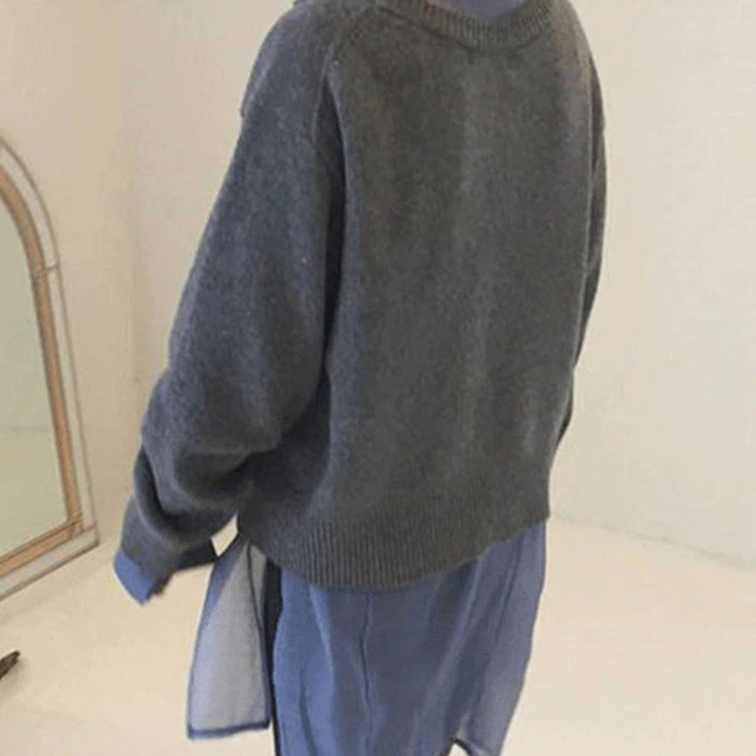 Kelly — Button Sweater for Women with Shirt Collar (9)