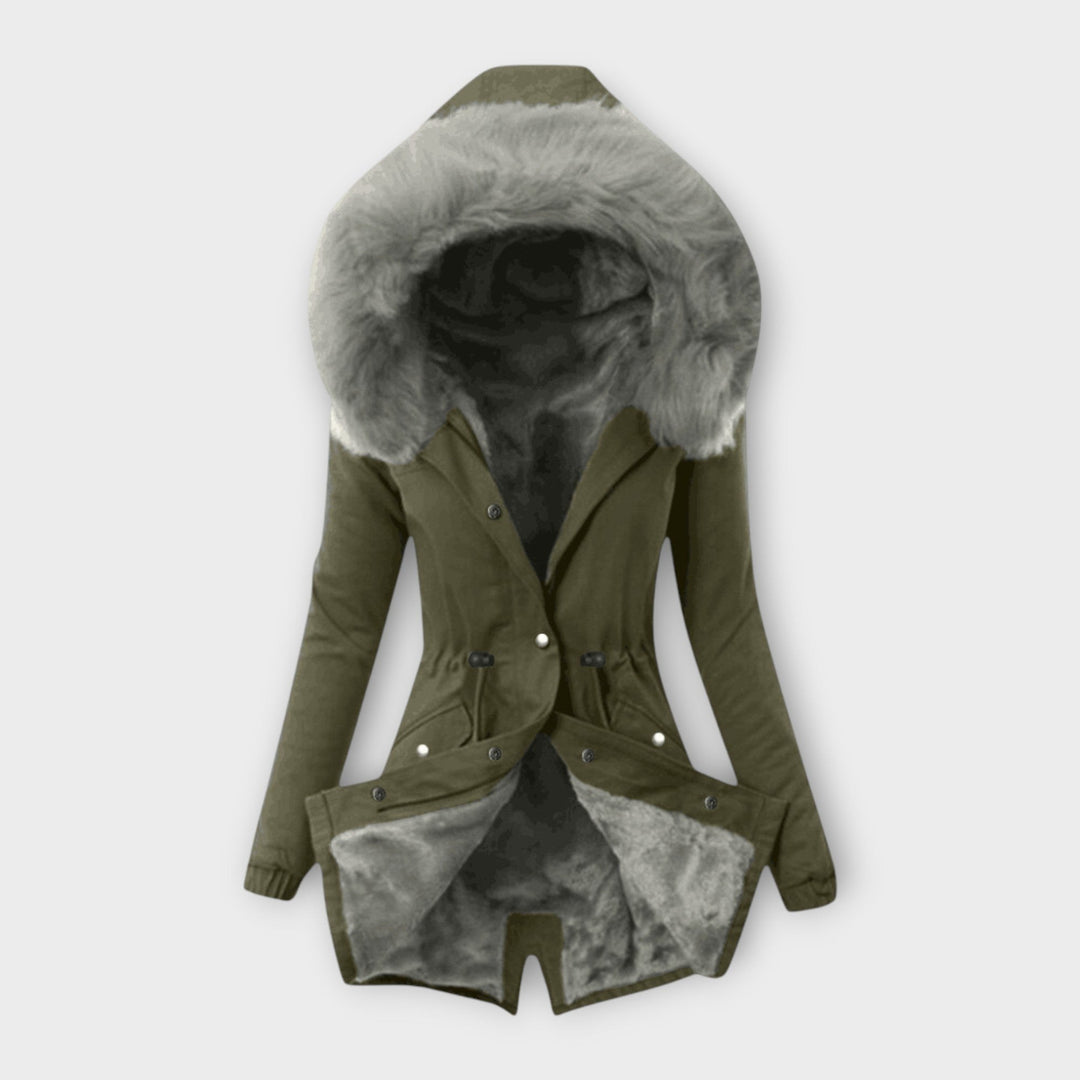 Leslie — Hooded Parka for Women with Fur Trim