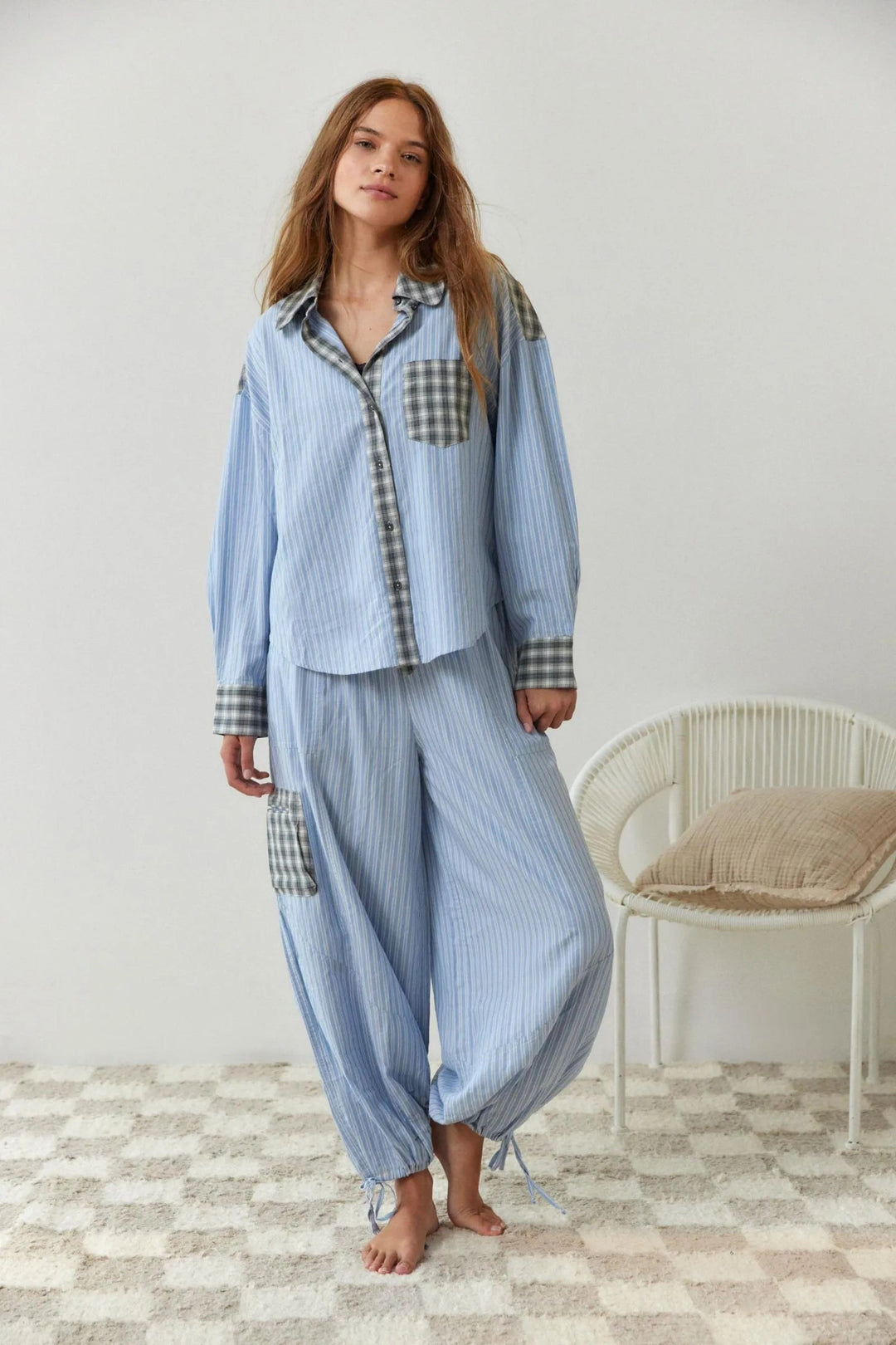 Lillian — Cotton Pajama Set for Women with Button Front (4)