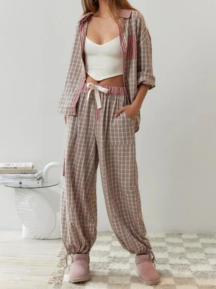 Lillian — Cotton Pajama Set for Women with Button Front (6)