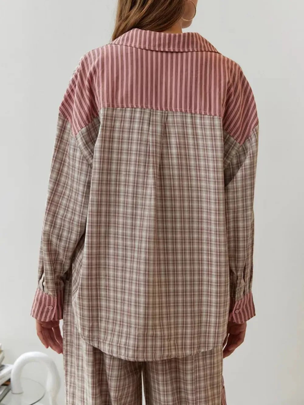 Lillian — Cotton Pajama Set for Women with Button Front (7)