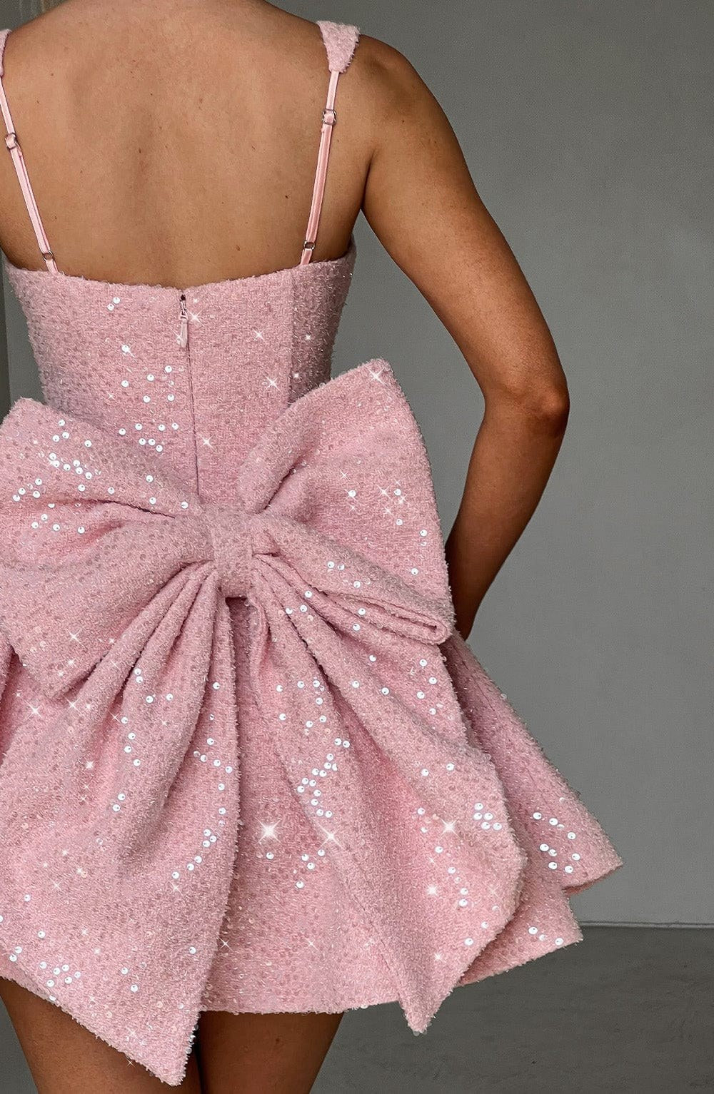 Lucy — Sequin Skater Dress for Women with Bow (7)