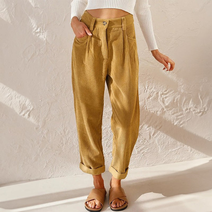 Molly — High Waisted Corduroy Pants for Women