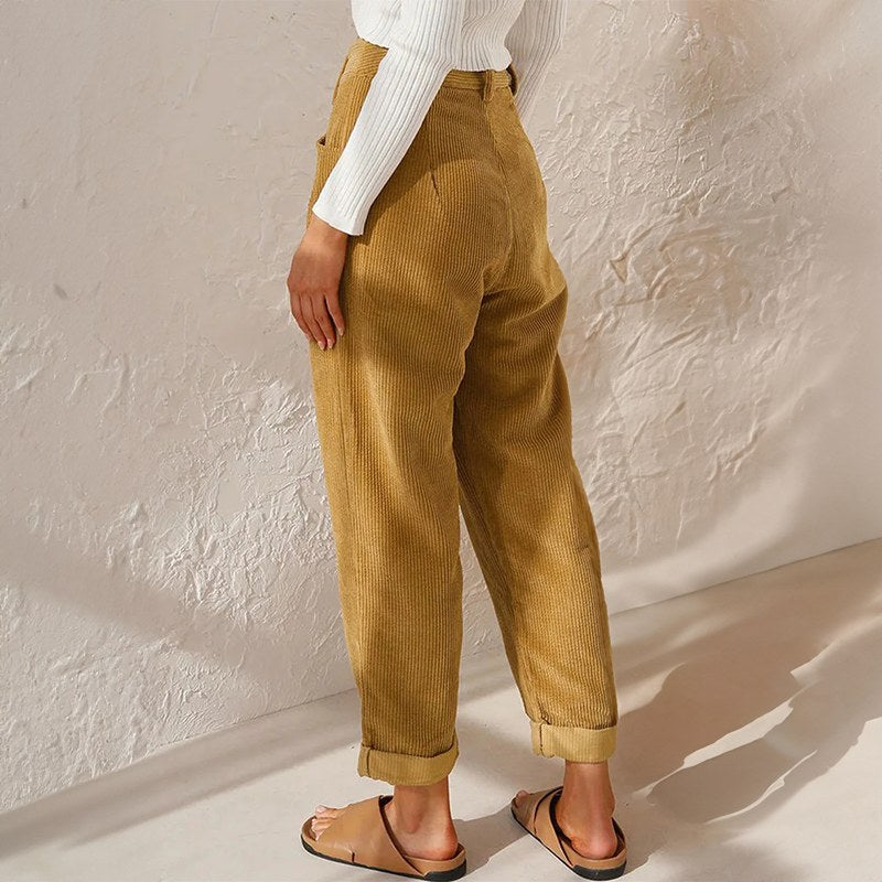 Molly — High Waisted Corduroy Pants for Women (2)
