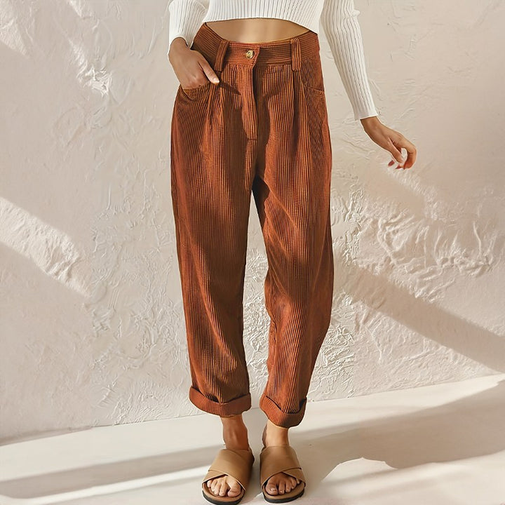 Molly — High Waisted Corduroy Pants for Women (3)