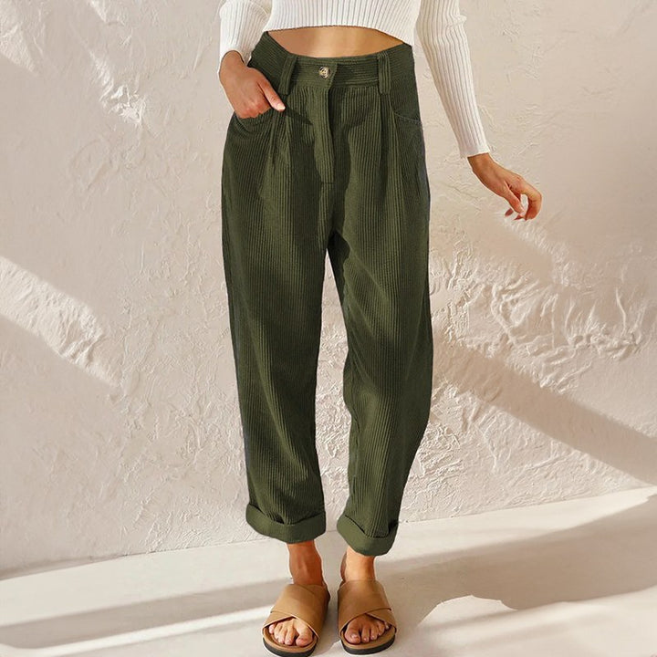 Molly — High Waisted Corduroy Pants for Women (6)
