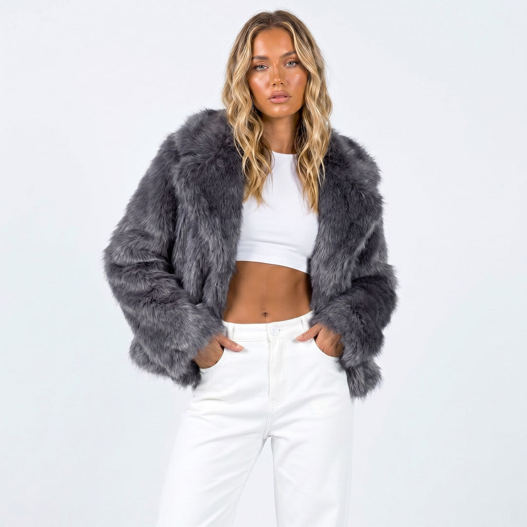 Monica — Fur Jacket for Women with Wide Collar (3)
