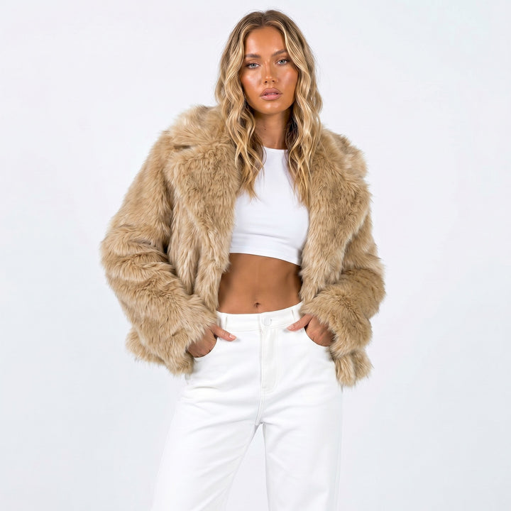 Monica — Fur Jacket for Women with Wide Collar (5)