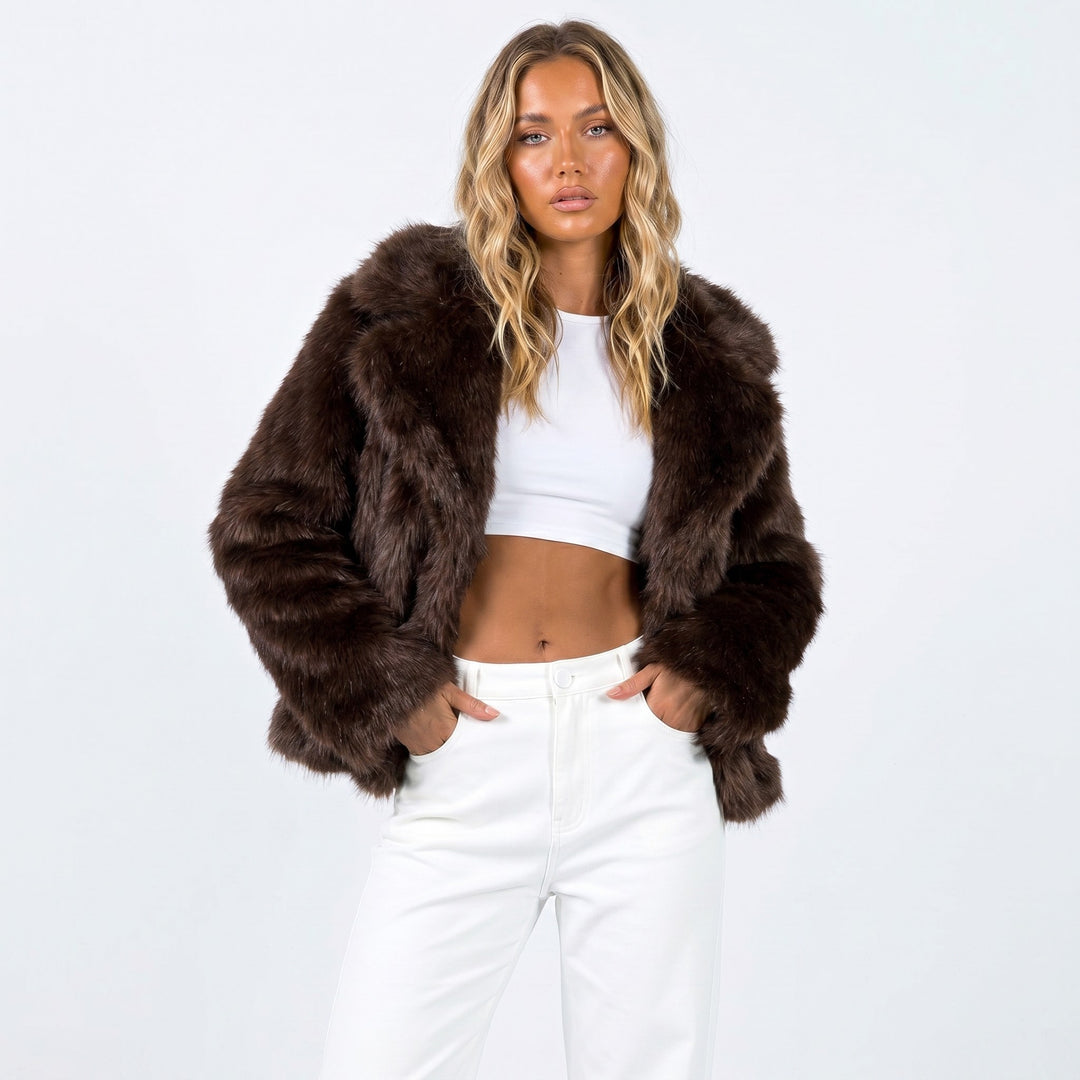 Monica — Fur Jacket for Women with Wide Collar (7)