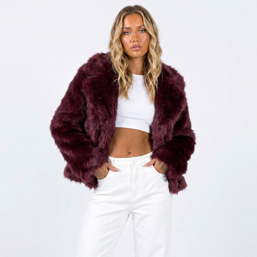 Monica — Fur Jacket for Women with Wide Collar (8)