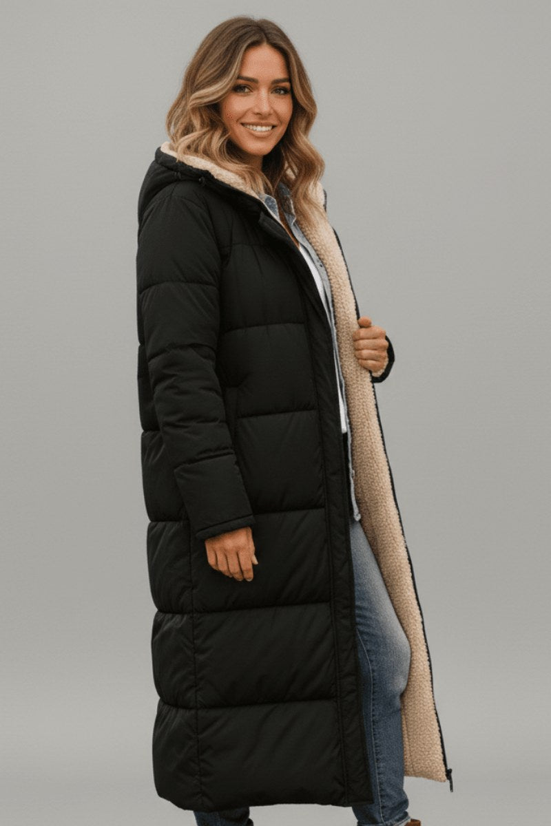 Nancy — Longline Puffer Coat for Women with Hood (3)