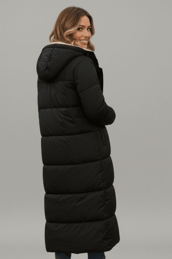 Nancy — Longline Puffer Coat for Women with Hood (4)