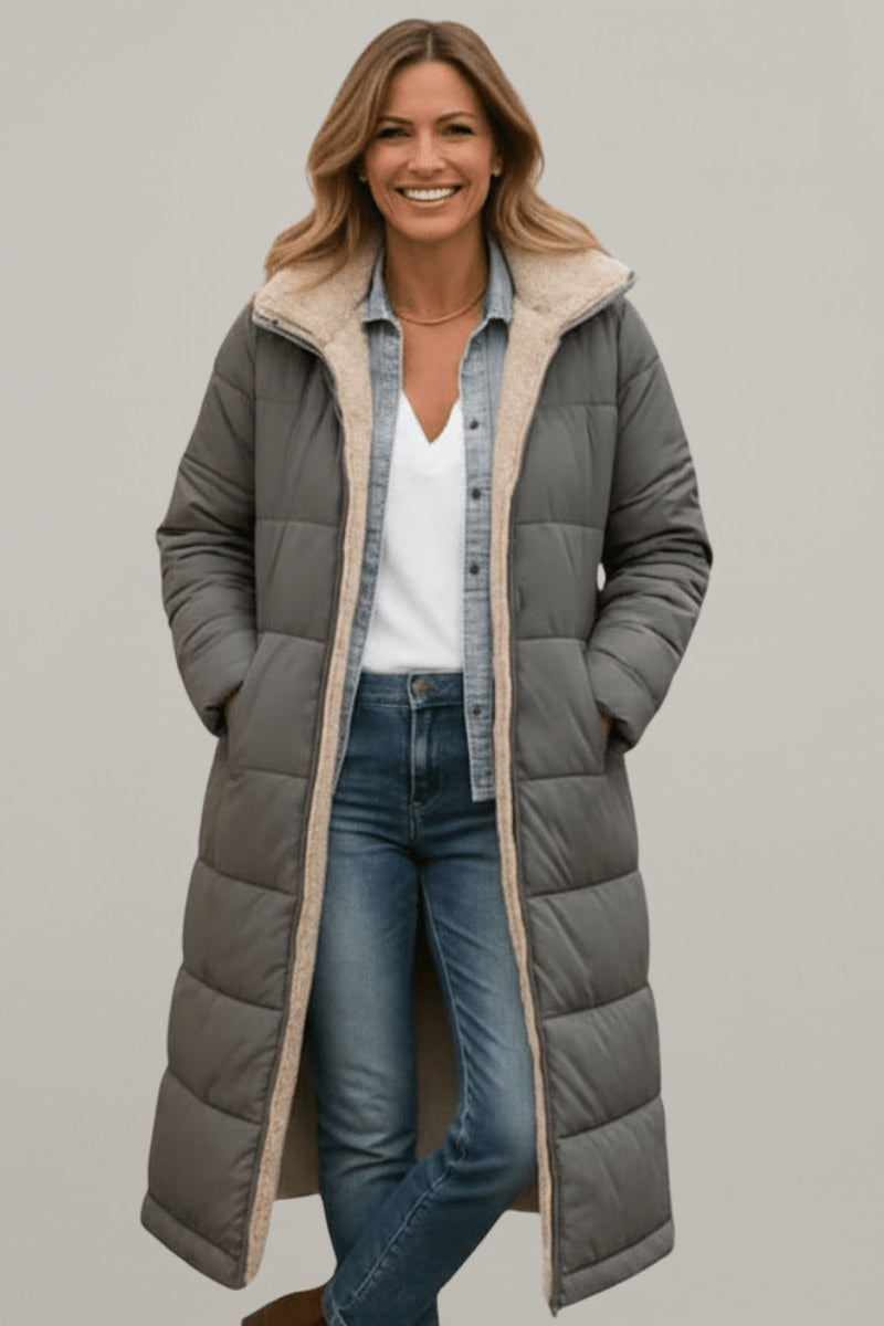 Nancy — Longline Puffer Coat for Women with Hood (6)
