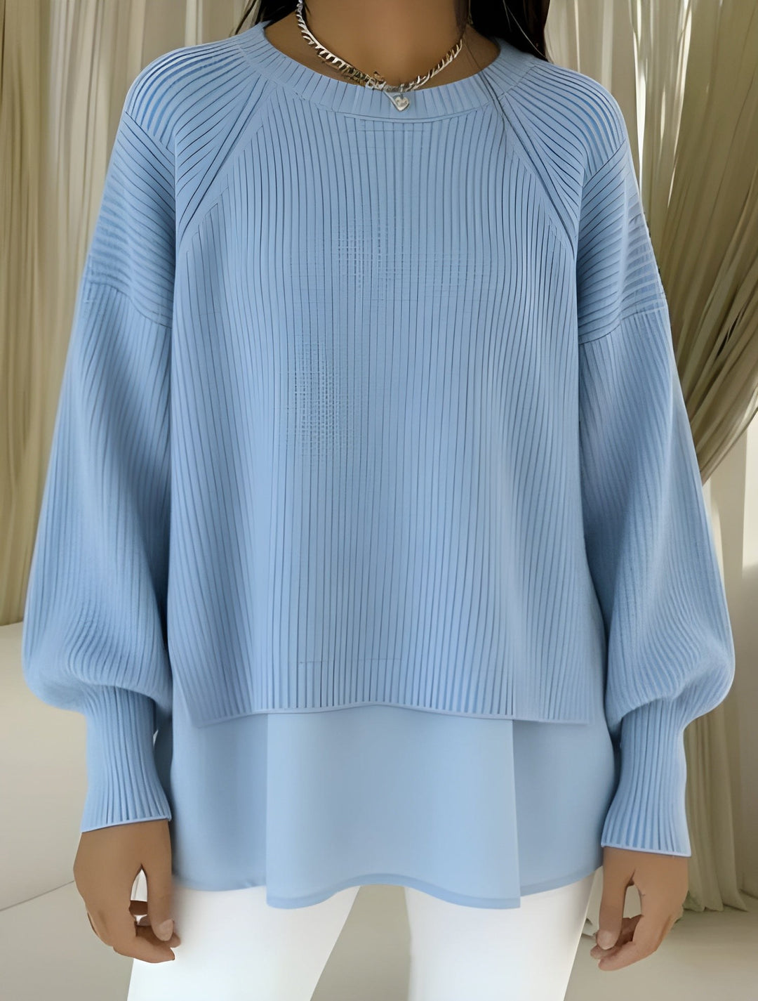 Naomi — Knit Sweater for Women with Balloon Sleeves