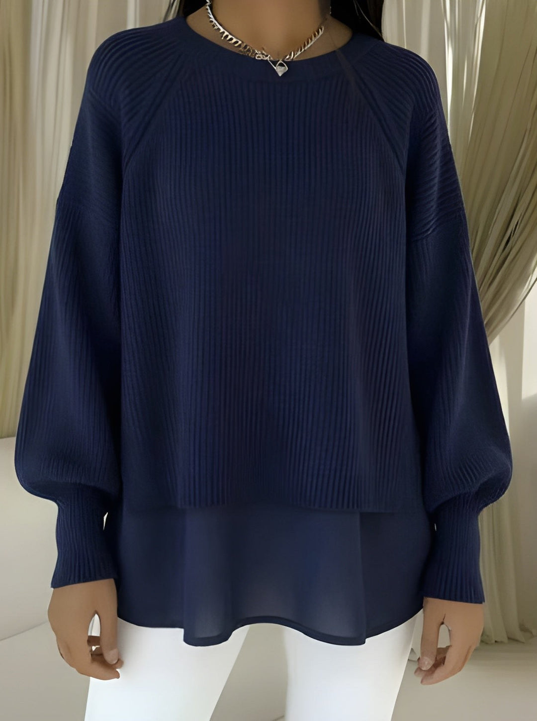 Naomi — Knit Sweater for Women with Balloon Sleeves (4)