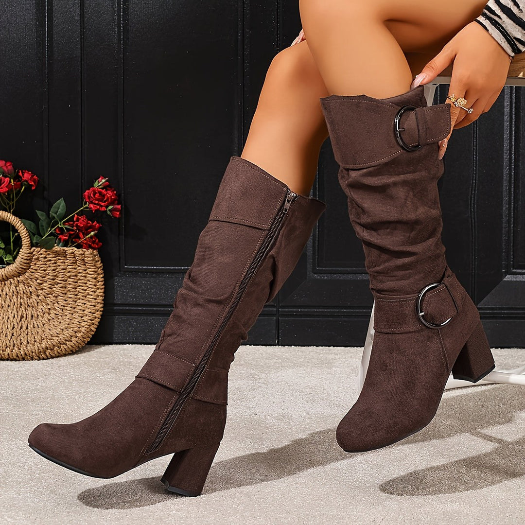Nora — Knee High Boots for Women with Buckle (5)