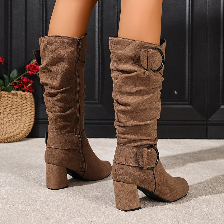 Nora — Knee High Boots for Women with Buckle (6)