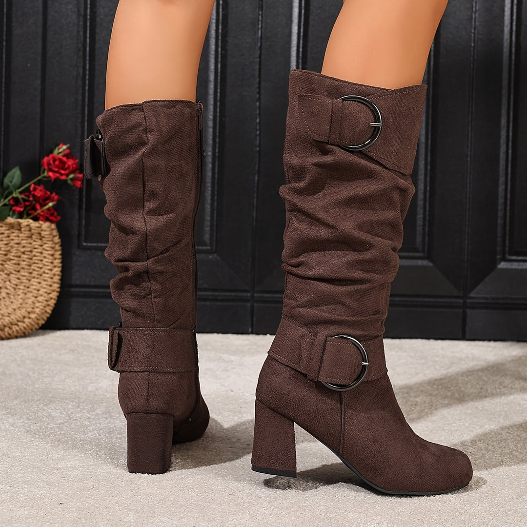 Nora — Knee High Boots for Women with Buckle (8)