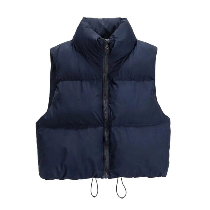 Paige — Cropped Puffer Vest for Women with High Collar (3)