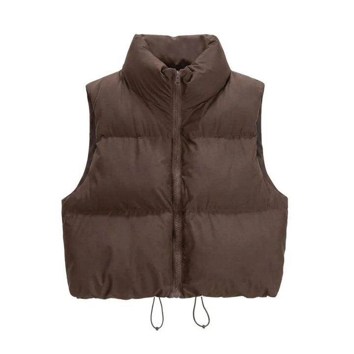 Paige — Cropped Puffer Vest for Women with High Collar (4)