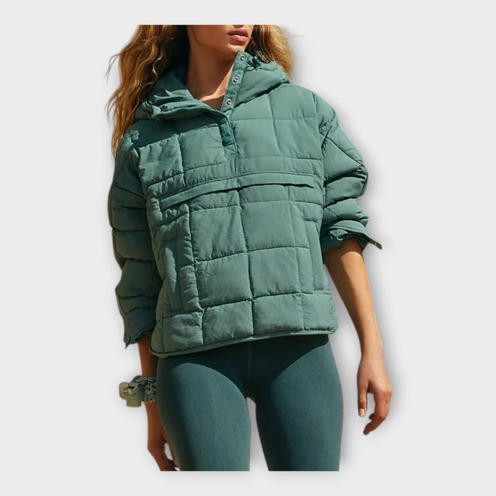 Paula — Quilted Pullover Jacket for Women with Hood (3)