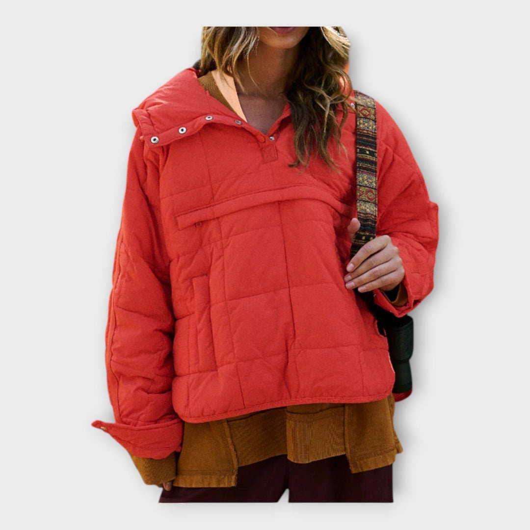 Paula — Quilted Pullover Jacket for Women with Hood (9)