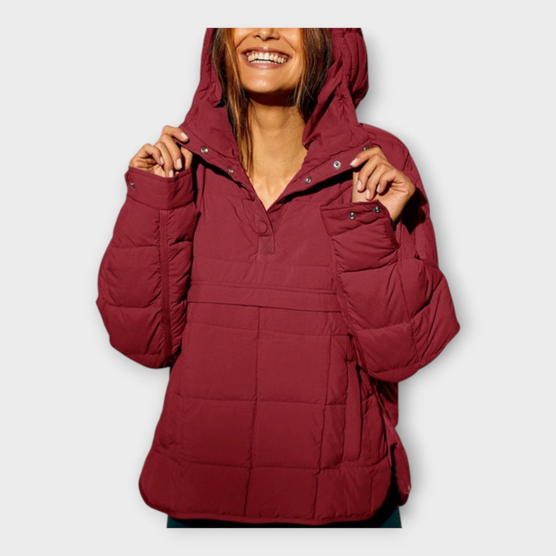 Paula — Quilted Pullover Jacket for Women with Hood (10)
