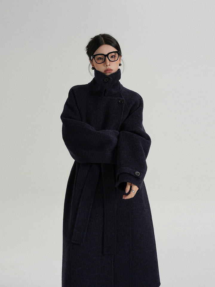 Quinn — Long Wool Coat for Women with High Collar (2)