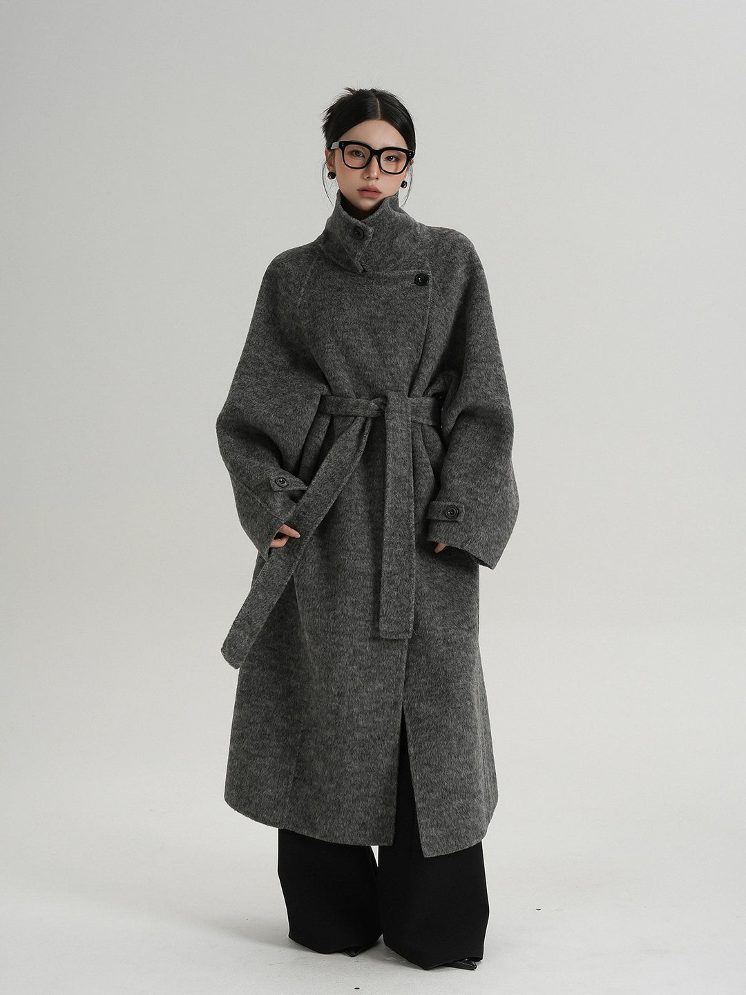 Quinn — Long Wool Coat for Women with High Collar (3)