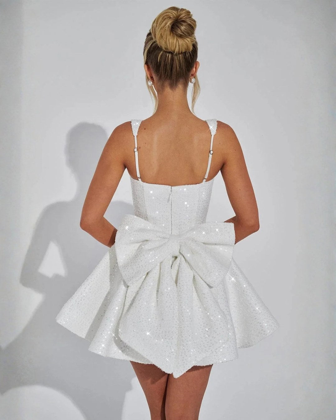 Samantha — Sequin Mini Dress for Women with Bow (5)