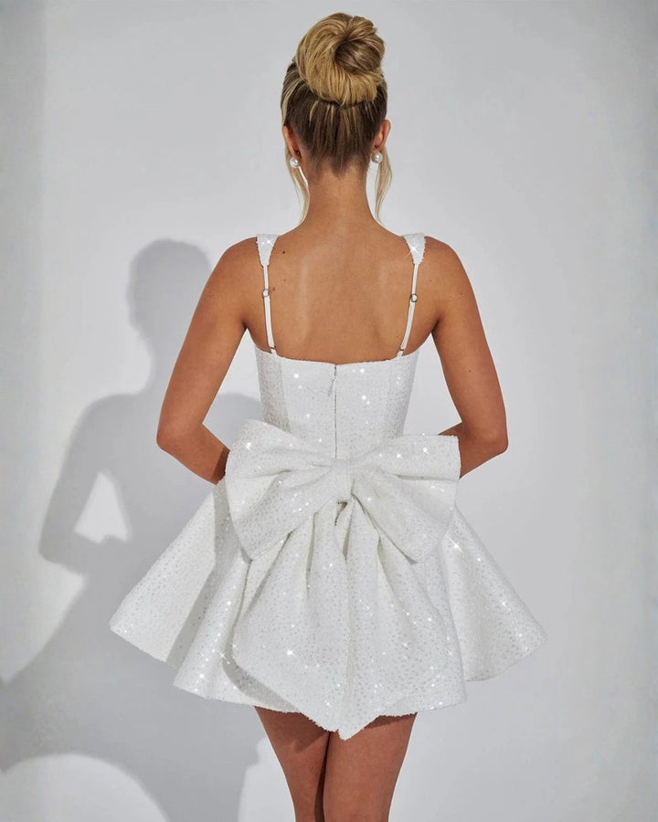 Samantha — Sequin Mini Dress for Women with Bow (5)