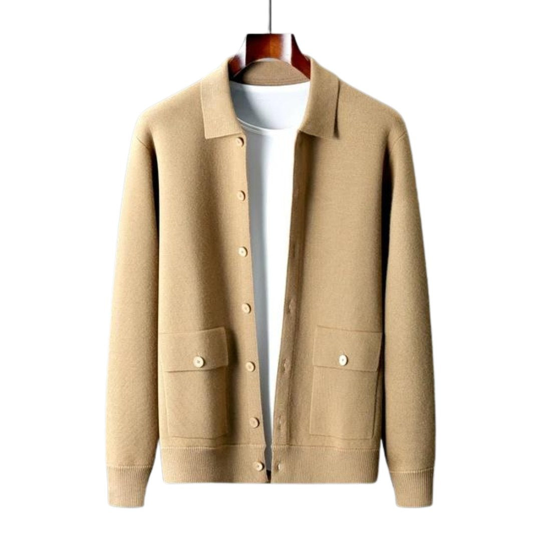 Sarah — Knit Cardigan Jacket for Women with Collar
