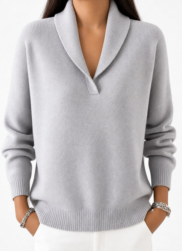 Tanya — Shawl Collar Sweater for Women with V Neck (5)