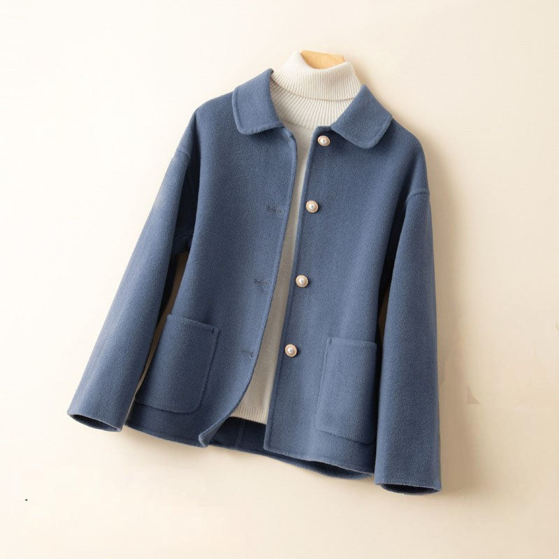 Vera — Cropped Jacket for Women with Peter Pan Collar