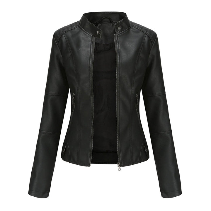 Beatrice — Modern leather jacket for women with pockets, Timeless Wears