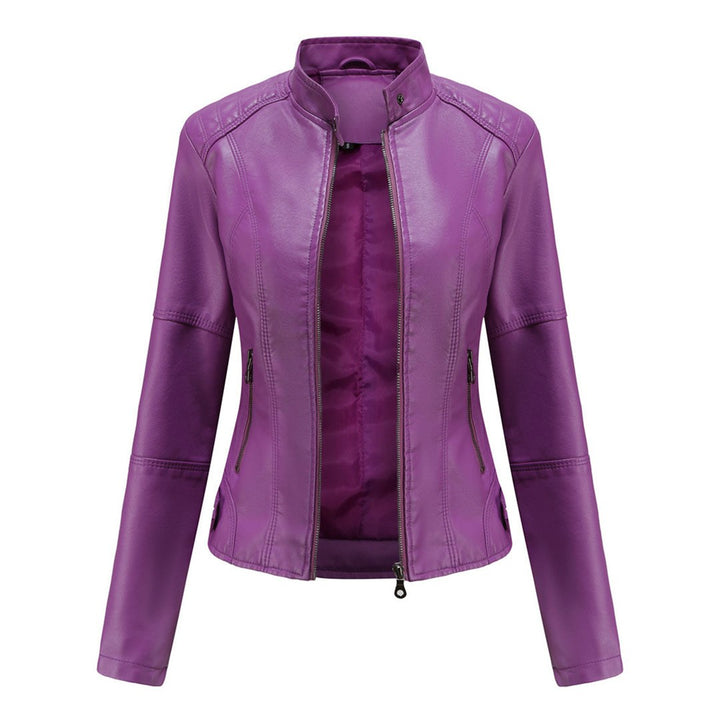 Beatrice — Modern leather jacket for women with pockets (7), Timeless Wears