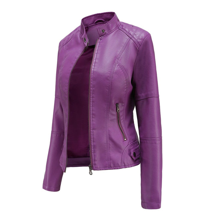 Beatrice — Modern leather jacket for women with pockets (8), Timeless Wears