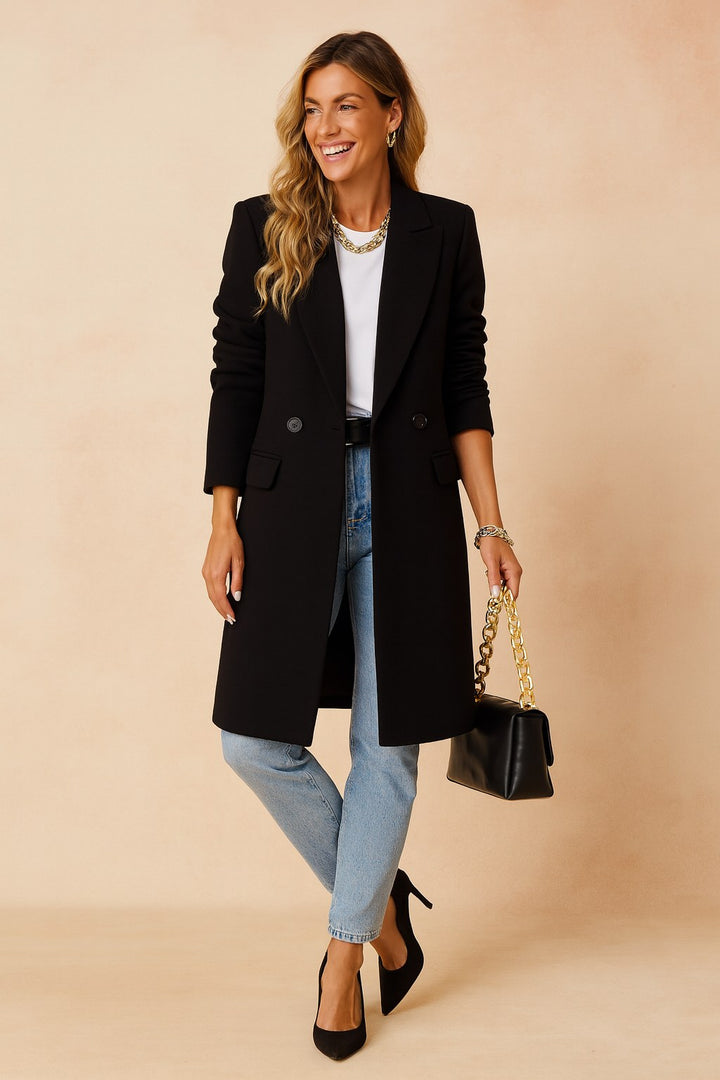 Fiona — Timeless pea coat for women in wool blend (2), Timeless Wears